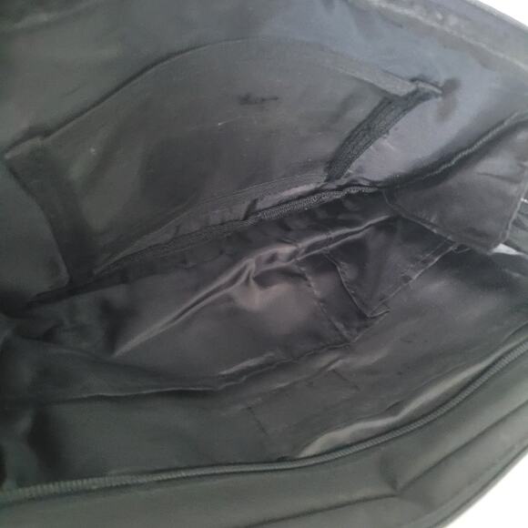 VALENTINO ROSSA Handbag Shoulder Purse Nylon Logo Bag Black Medium Vintage - Picture 6 of 10